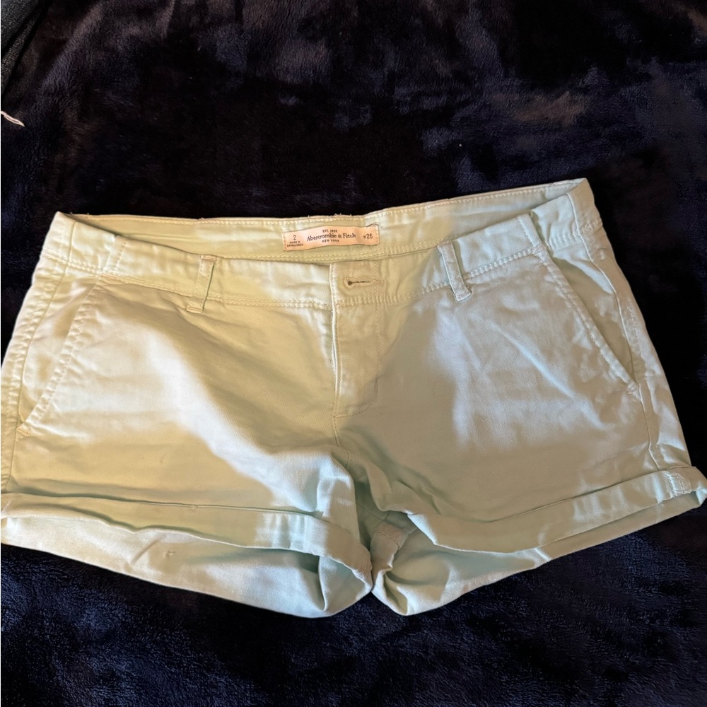 Abercrombie and fitch size 2 mint green chino shorts